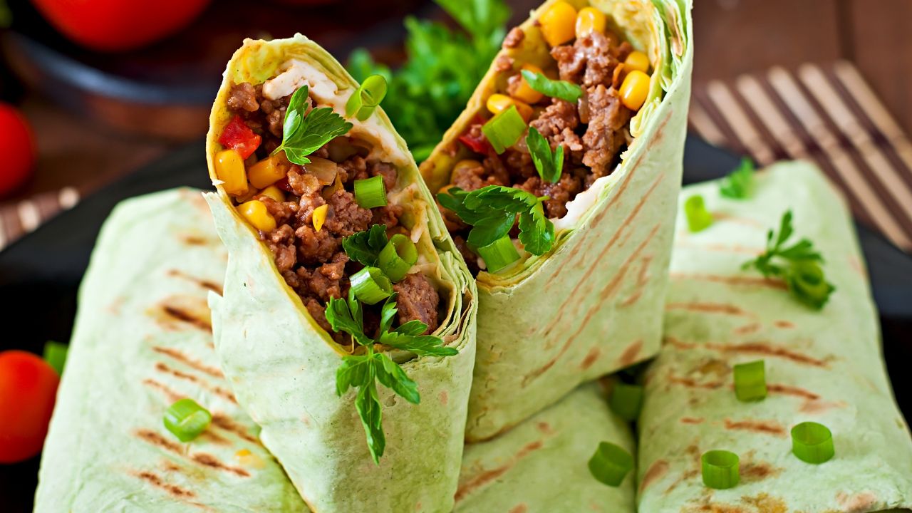 Beef or Veg Burrito Wraps