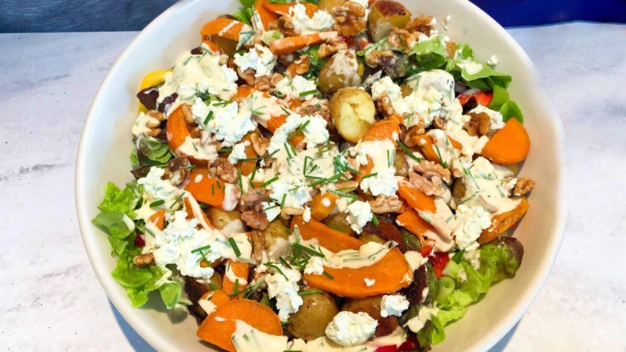 Potato Walnut & Goats Cheese Salad